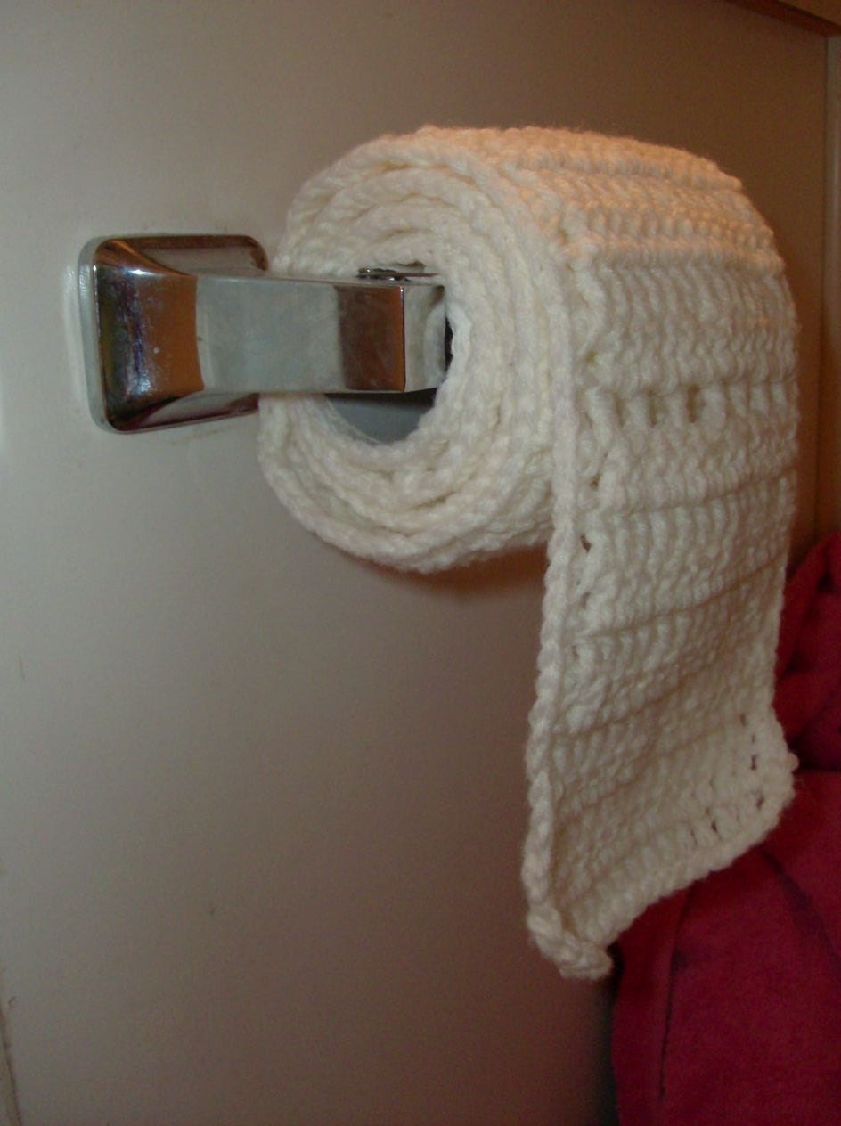 Crocheted Toilet Paper Scarf - Fun Gift