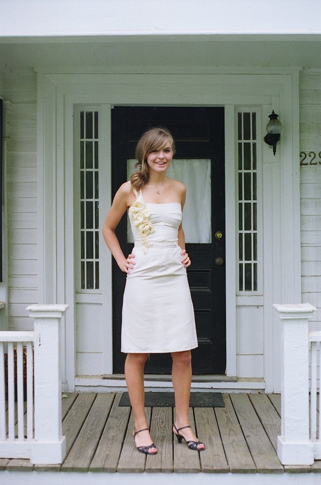 ivory dress - recycled