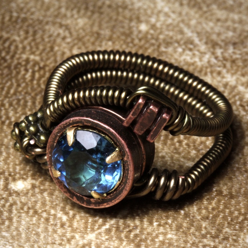 Steampunk Jewelry : Topaz Ring