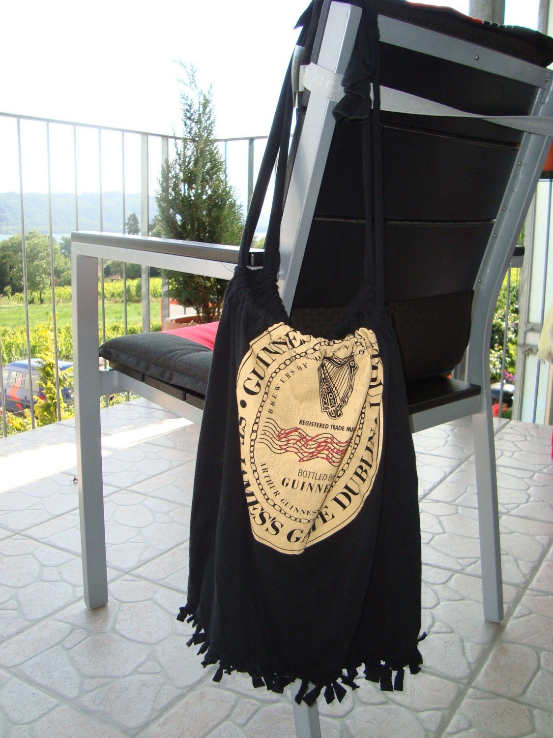 Recycled Tshirt Tote Bag Guinness