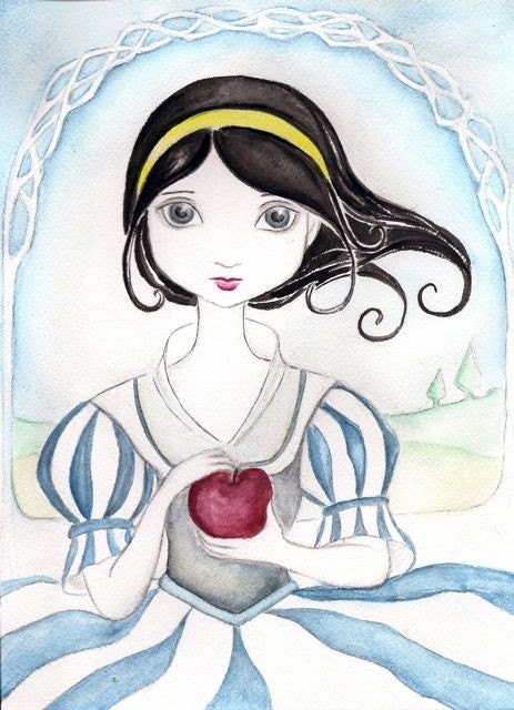 Snow White with Poison Apple Print 8x10