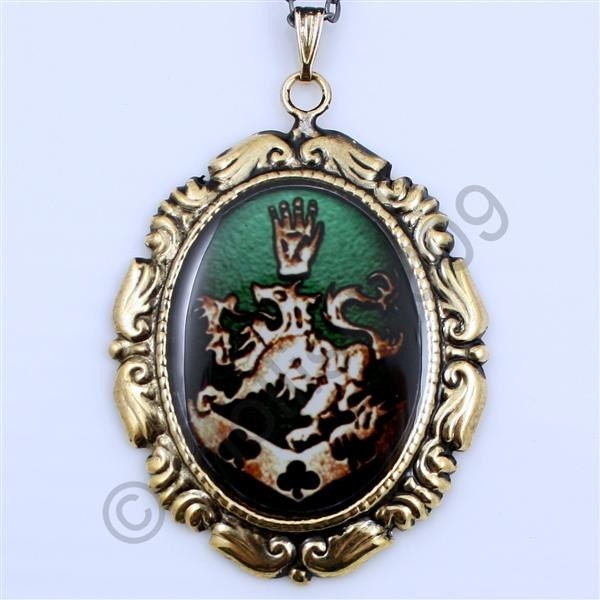 The Cullen family crest has been encased forever in a glasslike 