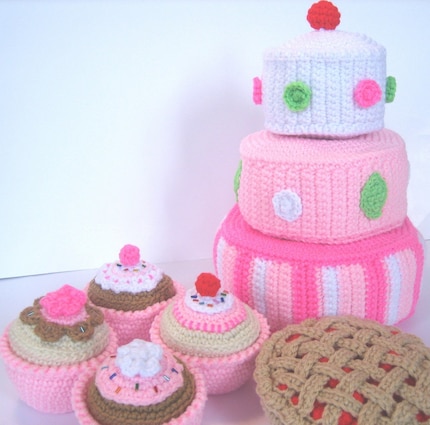 Play Food Crochet Pattern -- Just Desserts
