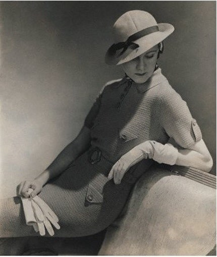 1930 pink rabbit print dress peter pan collar