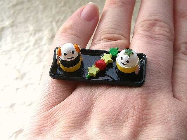 Kawaii Cute Japanese Ring - Cute Robots