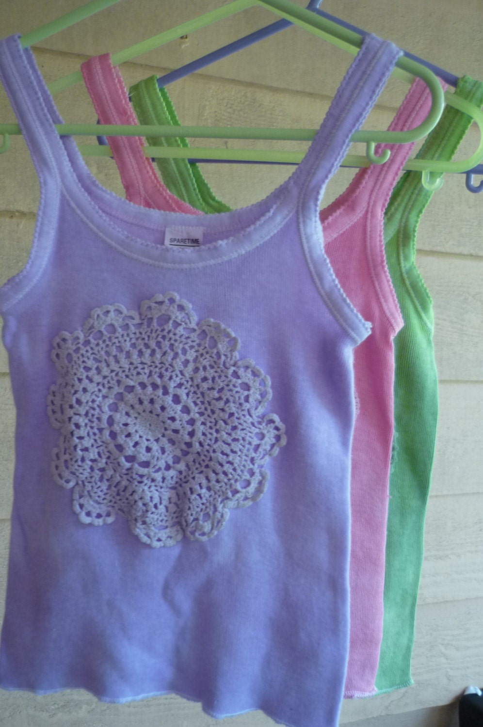 Pastel Hand-dyed tank tops