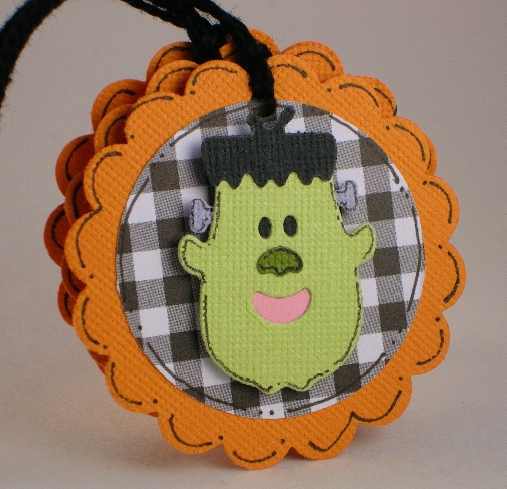 Frankenstein - Halloween Tags - FREE SHIPPING