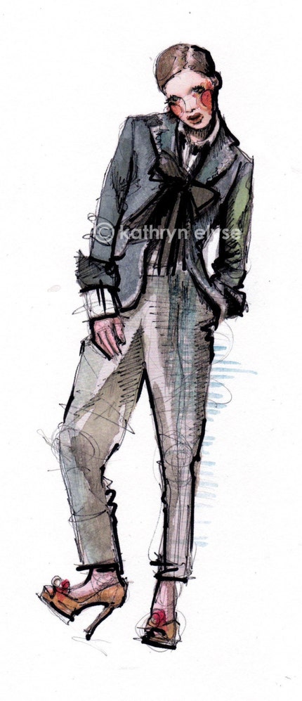 Moschino Fashion Illustration Print