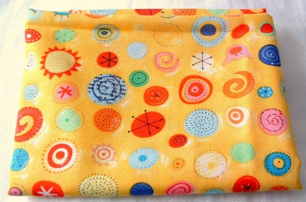 circles and buttons fabric / 16x22 inches / fq