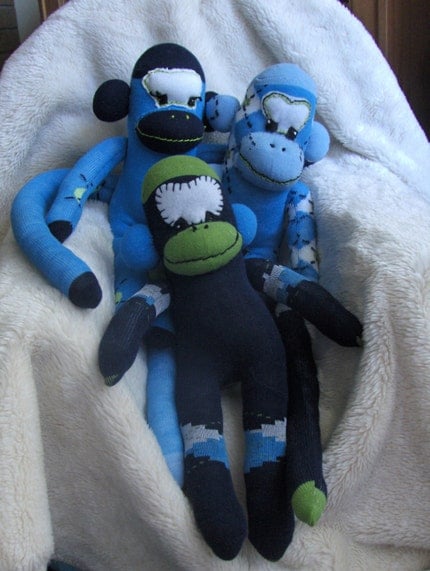 One Custom Embroidery Sock Monkey