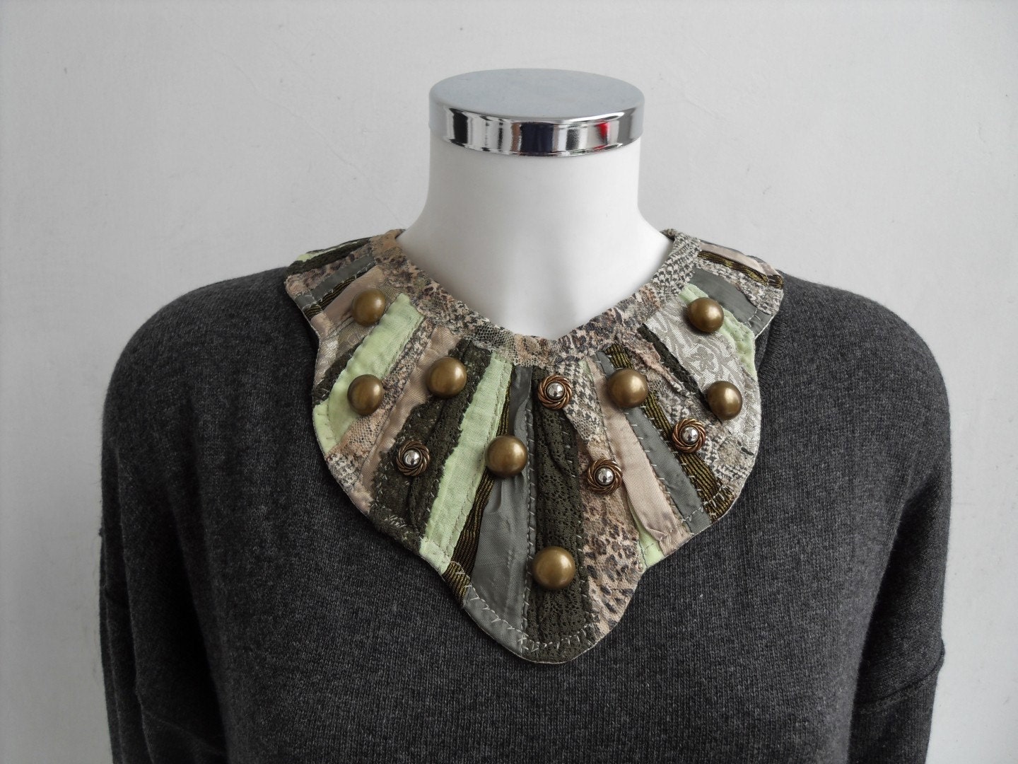 ARMY GAMES AND CAMOUFLAGE COLLAR NECKLACE by UnderReconstruction