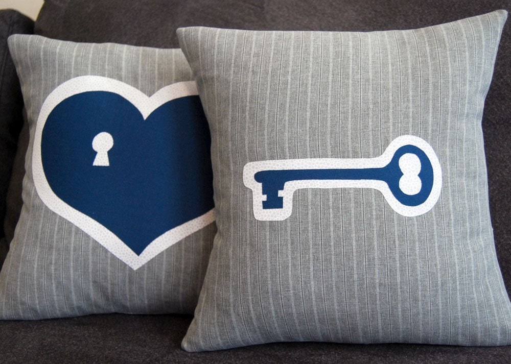 Unlock My Heart Pillow Set
