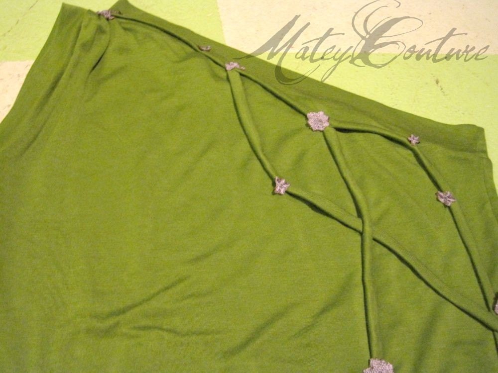 Blossoms and Vines // One Shoulder Top // Womens Medium