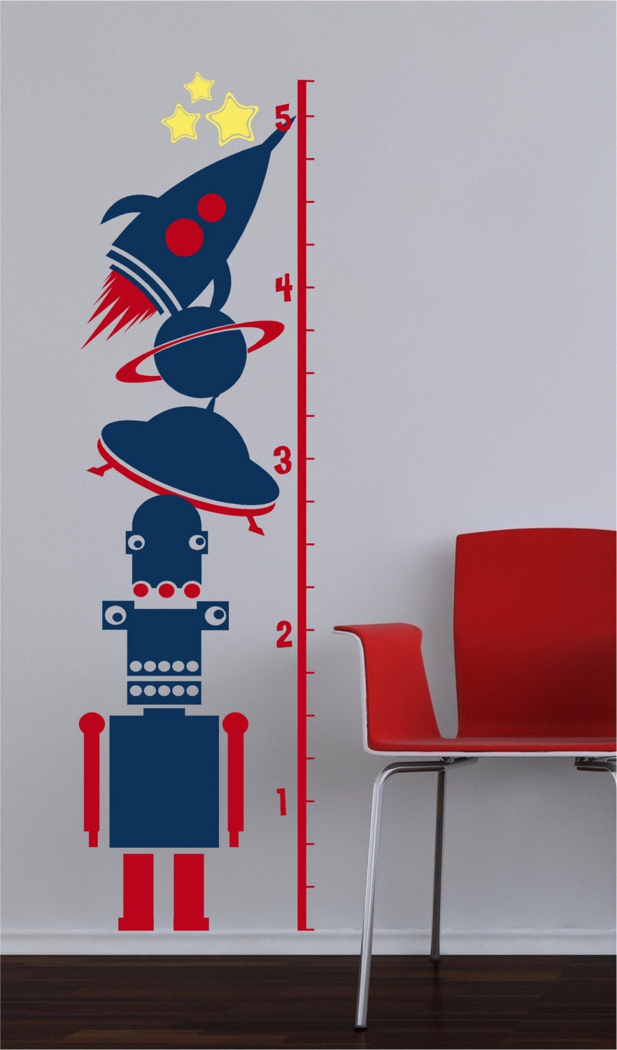 62.5x17 
Growth Chart Space Ship Alien Start Outer Space soar Moon Vinyl Decor 
Wall Lettering Words Quotes Decals Art Custom Willow Creek Signs