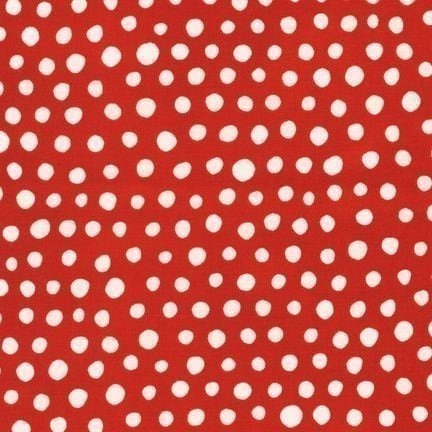 Jennifer Moore for Monaluna Mingle Dots on Red Fabric - By the Yard