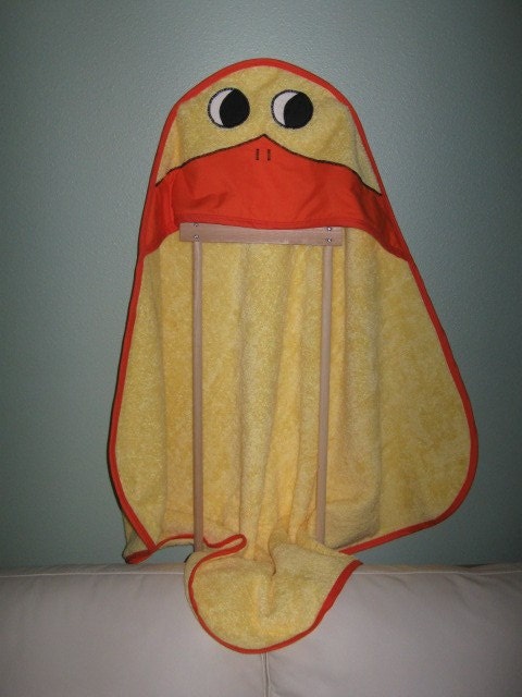Hooded Bath Towel for Baby or Toddler / Duck