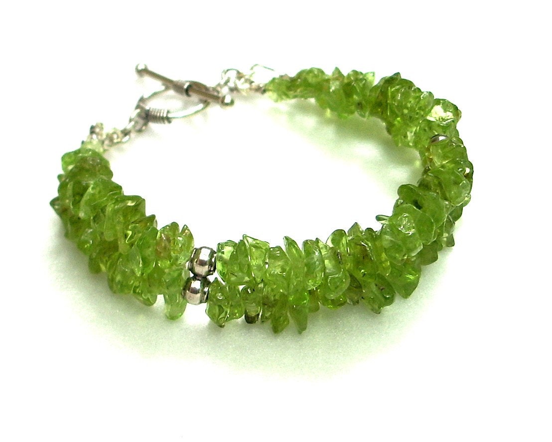 Peridot and Sterling Silver Bracelet