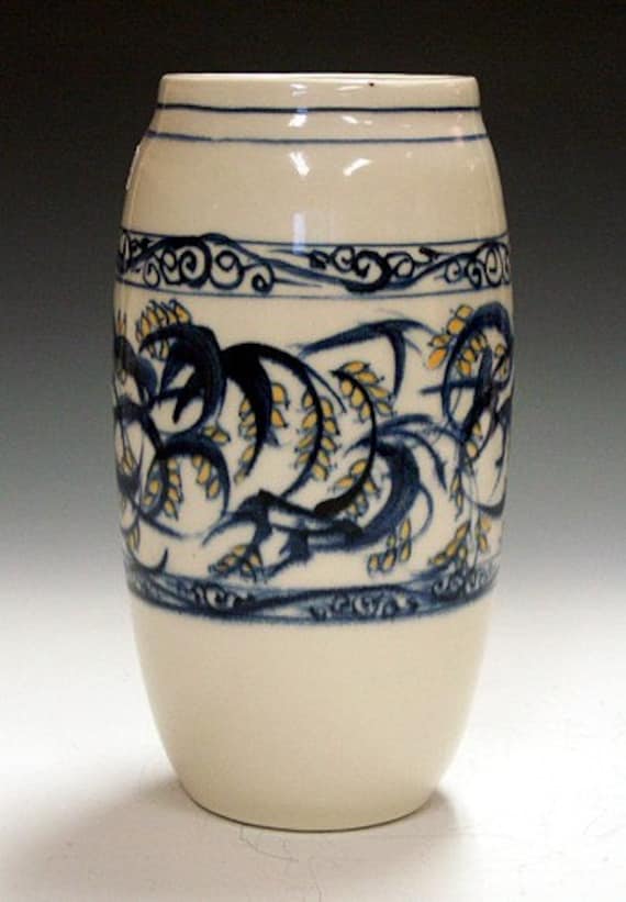 Porcelain Vase Swirls and Buds