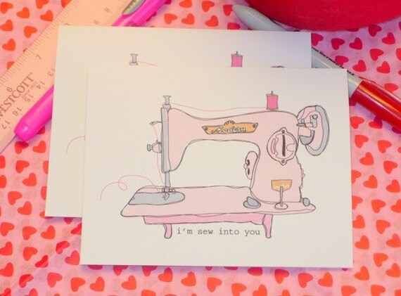 i'm sew into you-  VALENTINES DAY CARD