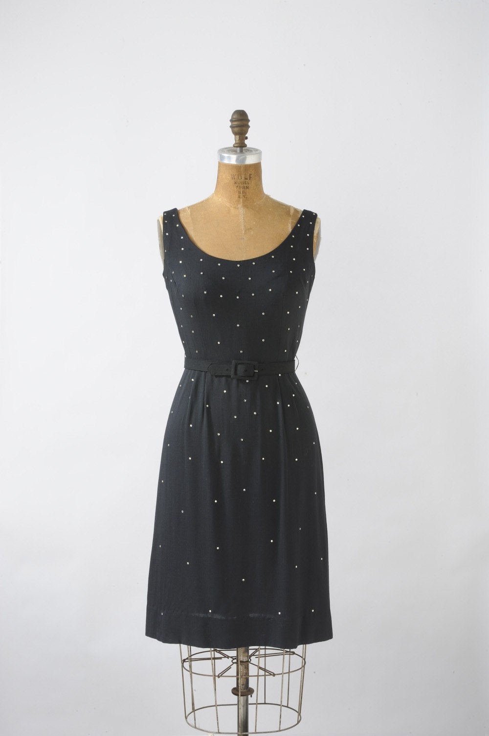 Stella by Starlight Black Rhinestone Wiggle Dress