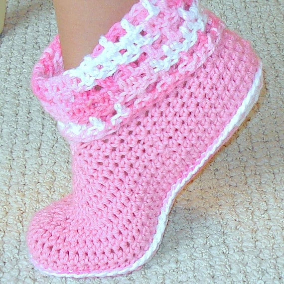 Crochet pattern Women and Kids Cuffed Boots