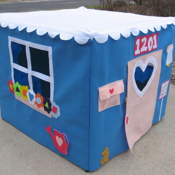 Bluebird Cottage, Card Table Playhouse, Custom Order, Personalized