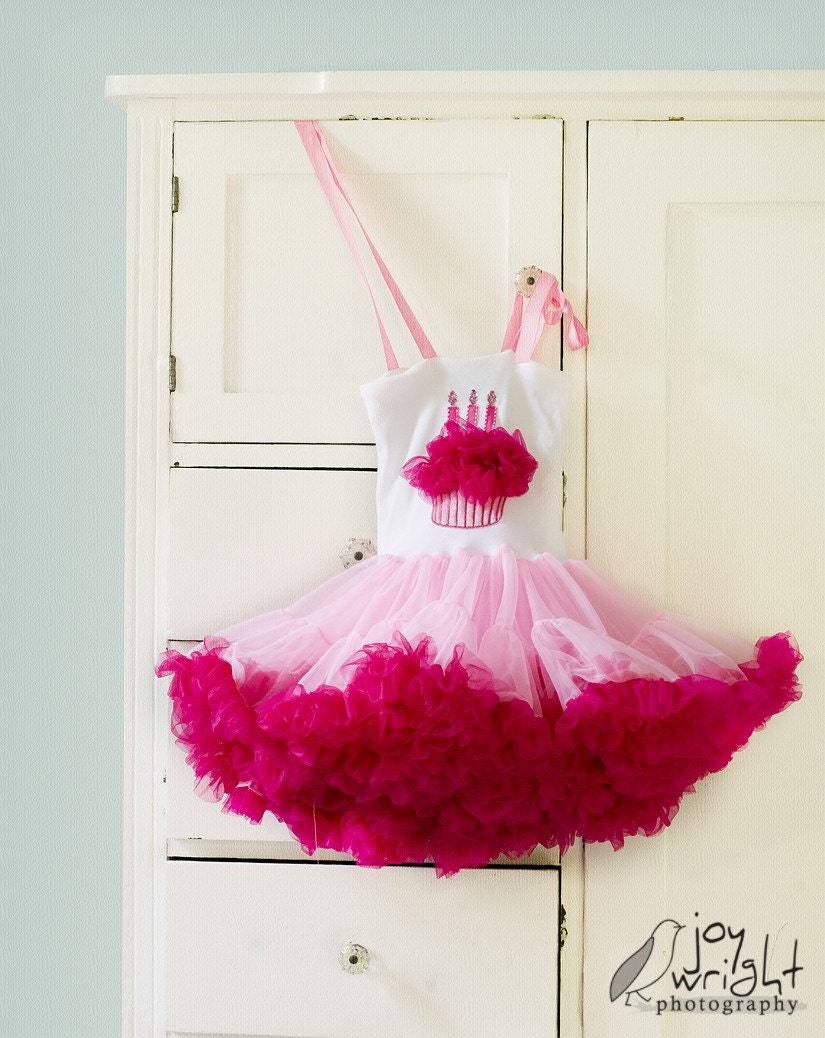 Raspberry Sweet Petti Dress Treat Size 4/5T
