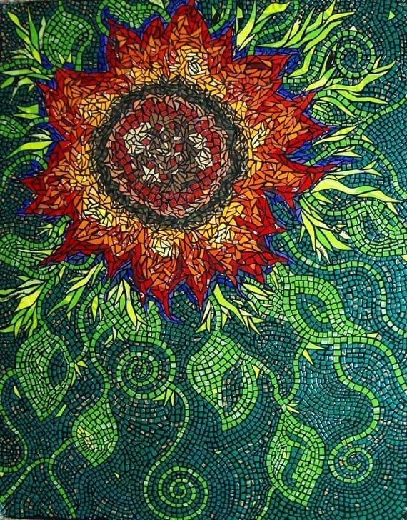 Magazine Mosaic Sunflower