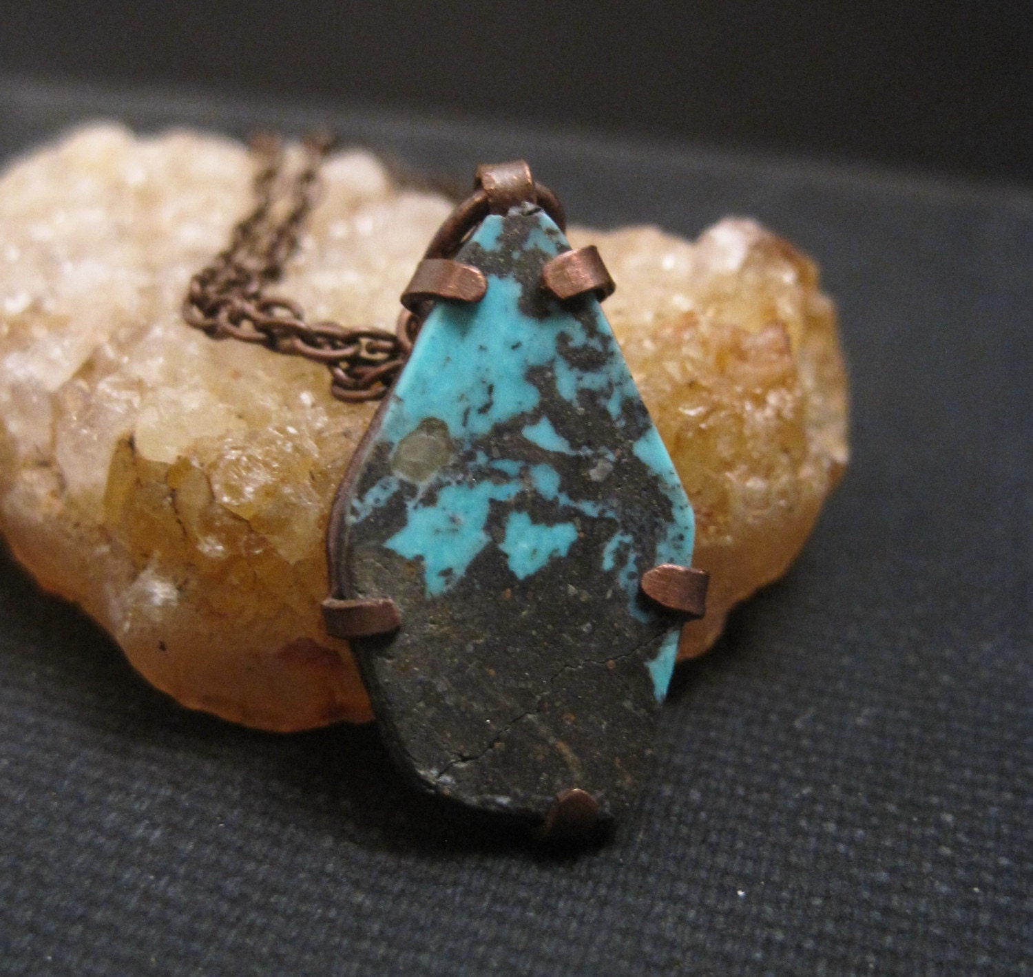 Turquoise in Copper Necklace