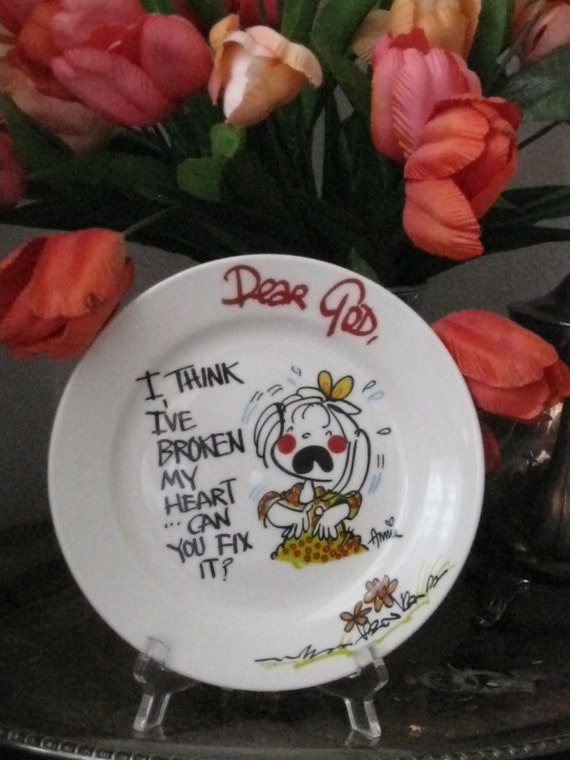 Collectors Plate by Annie Fitzgerald- Dear God I Think I've Broken My Heart...