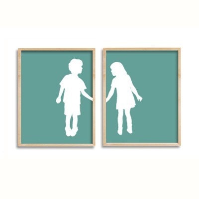 People Holding Hands Silhouette. Silhouette children holding
