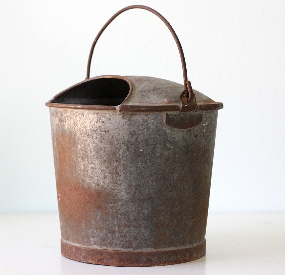Vintage Dairy Galvanized Bucket