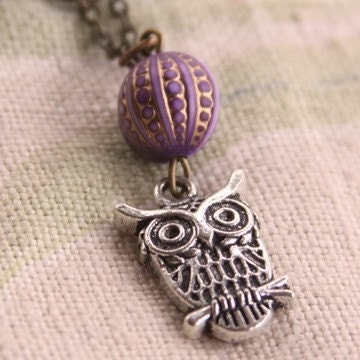 Hoo Are You owl necklace