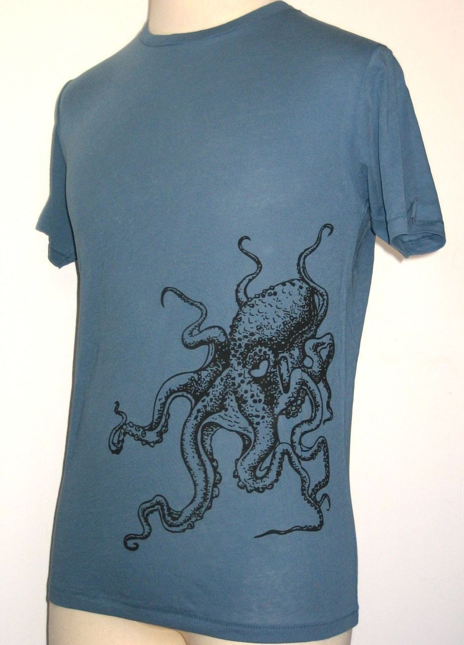 Men's Ocean Blue Octopus T-Shirt