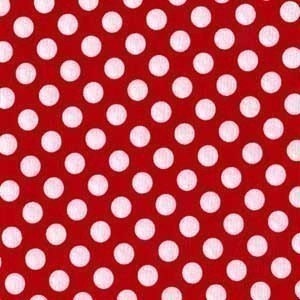 LAST PIECE, Michael Miller, Minnie Ta Dots, Red, 9 X 44 inches