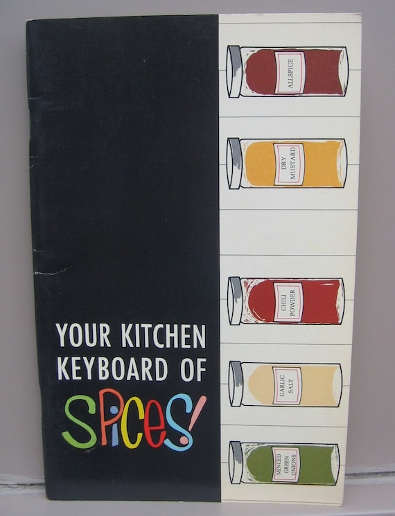 1950's Your Kitchen Keyboard of Spices Guide from R.T. French Co.