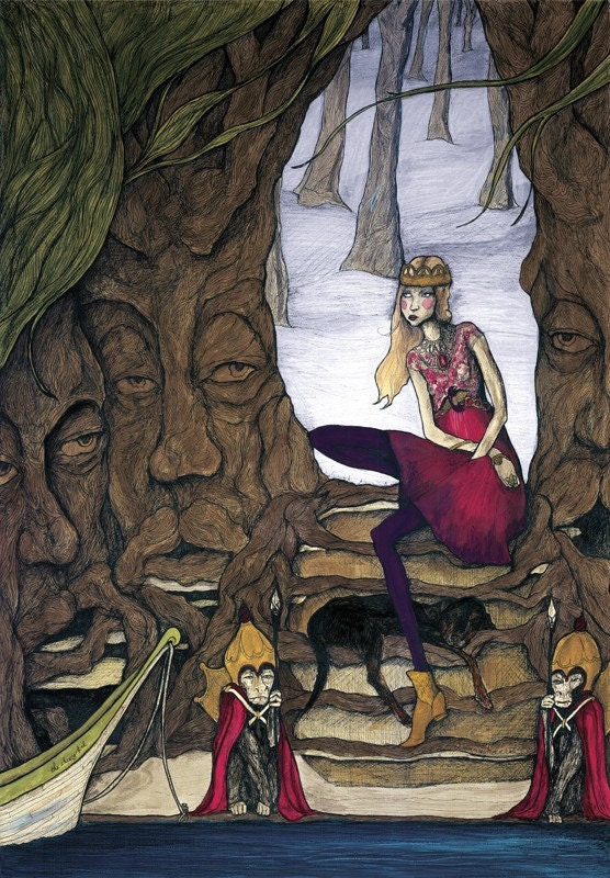 Camille and The Trees 13inx19in Art Print