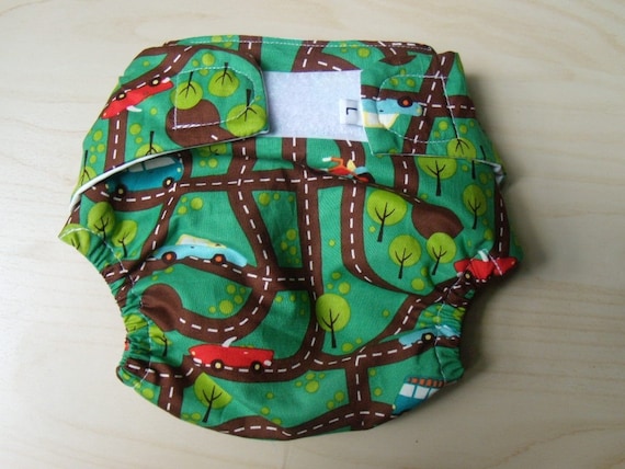 NEW- Cloth Diaper Cover- Going for Ride- Large