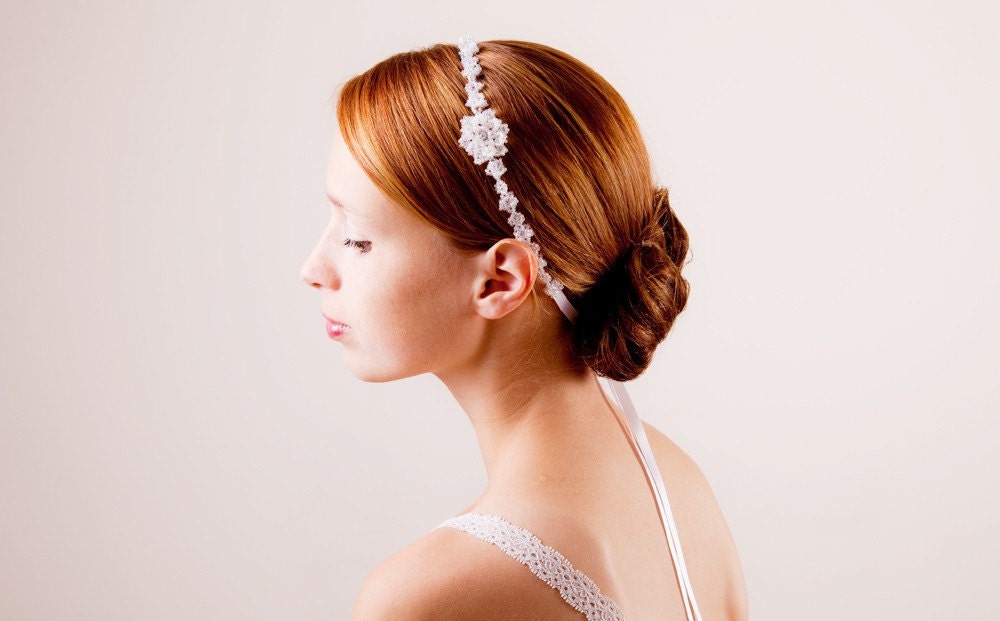 Frost Flower Bridal Headband by Sibodesigns
