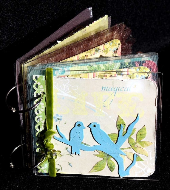 MAGICAL 6x6 Acrylic Mini Album by Elena Etcheverry-- COMPLETE and Ready to Add Photos