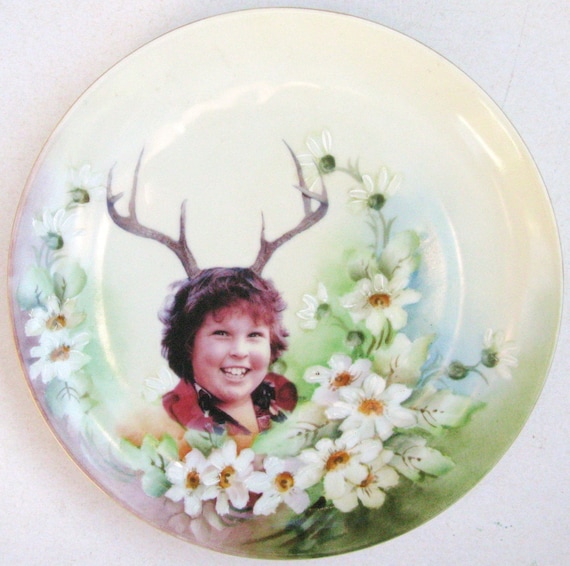 Deer Ol' Chunk Portrait  - Altered Antique Plate