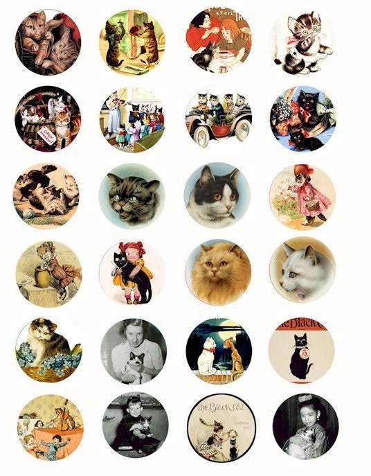 cats and kittens clip art. Vintage images of cats kittens