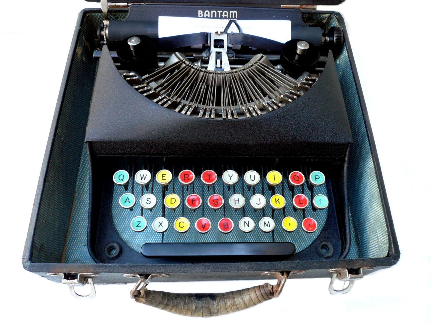 RESTORED Colored Key remington  Bantam Typewriter