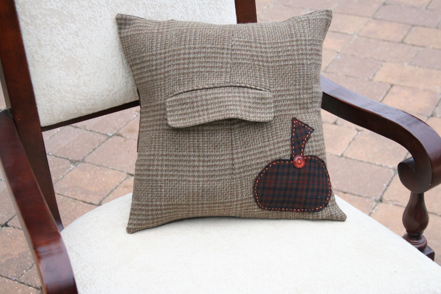 Tweed in a Pumpkin Patch - Pillow Cover - 14 Inch - No 10