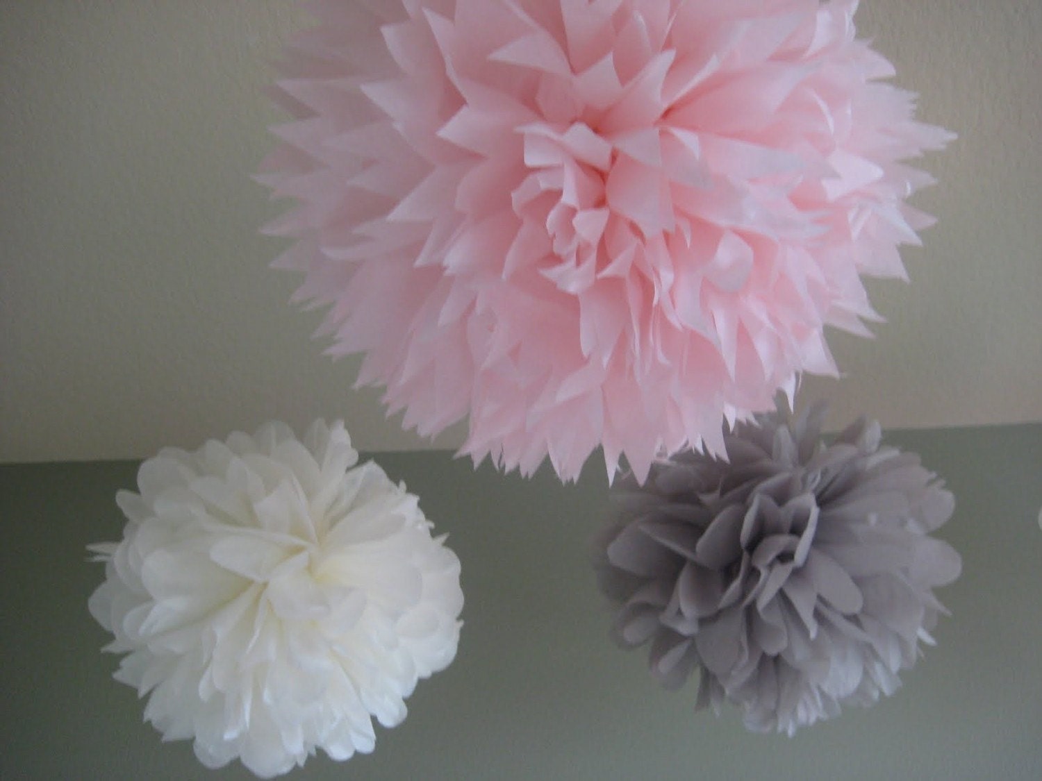 FREE Tissue Paper Pom Poms set of 5 wedding decor tissue paper pom