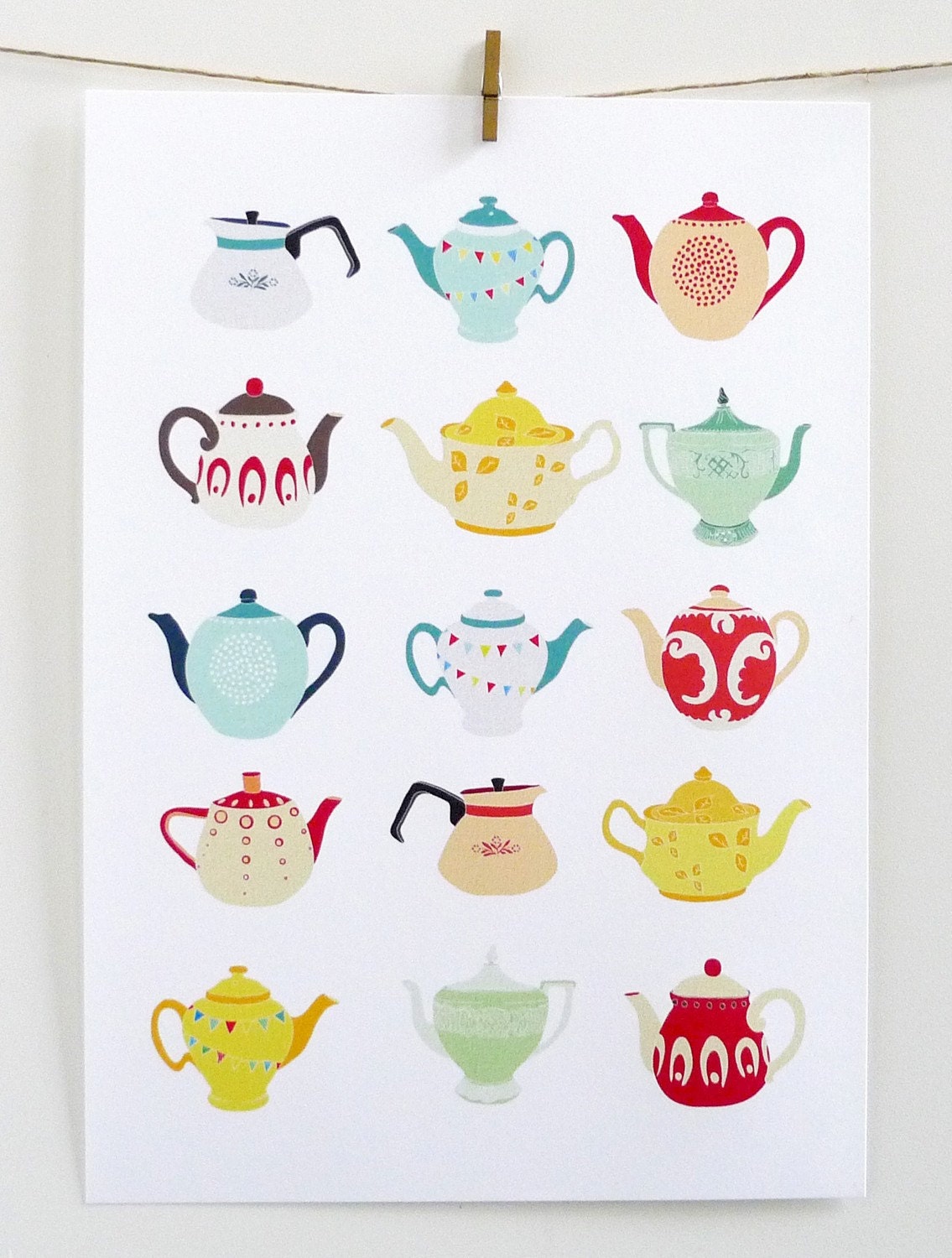 Teapots - A4 print