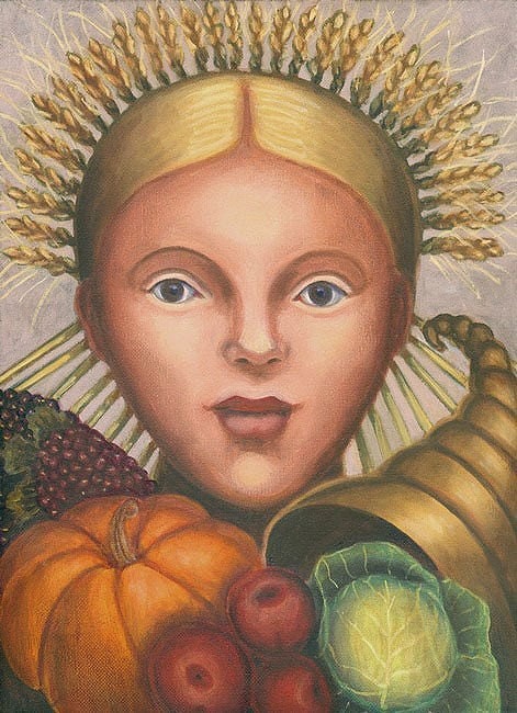 Harvest Girl ORIGINAL OIL PAINTING 12x9 inches - Free U.S. shipping