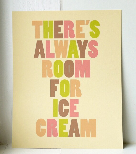 There's Always Room for Ice Cream // fine art print // MEDIUM
