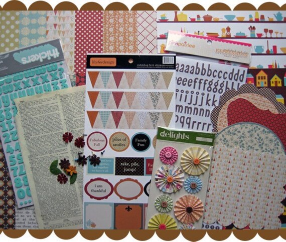 Scrapbook Kit with Lily Bee Catching Fall and American Crafts- November