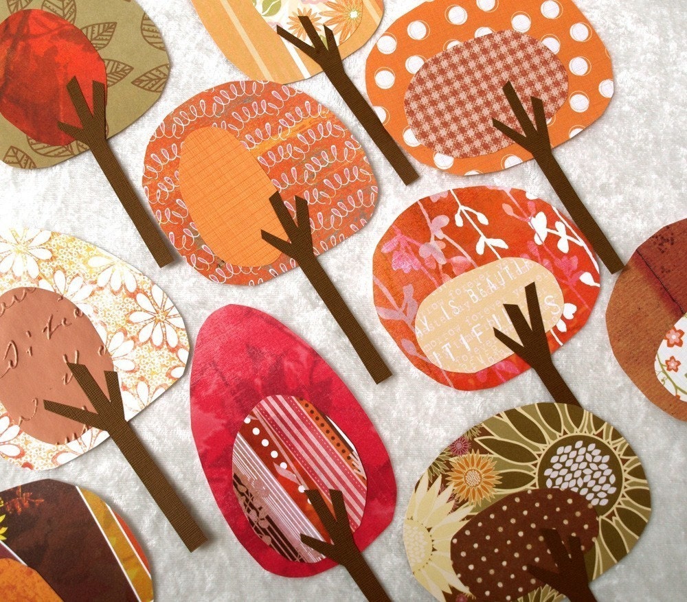 Paper Trees - Friendly Forest Crisp Autumn Day Collection